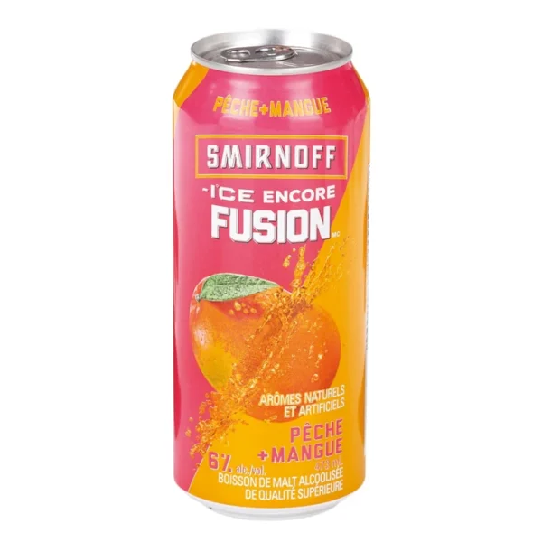 Boisson de malt alcoolisée à la pêche et mangue, Ice Encore Fusion - 473mL