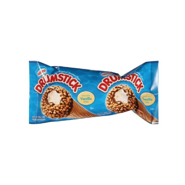 Cornets de dessert glacés à la vanille trempés au chocolat et recouverts d'arachides - 136mL