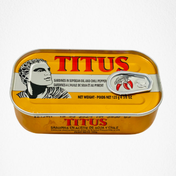 Sardines à l'huile de soja et au piment - 125g