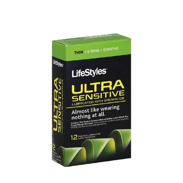 Condoms de latex lubrifiés, Ultra Sensibles - 12 unités
