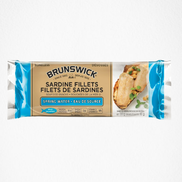 Filets de sardines dans l'eau de source - 100g