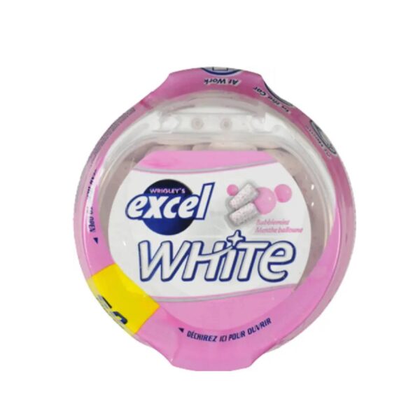 Gommes sans sucre à saveur blanc sans sucre Bubblemint, Excel - 60 pièces