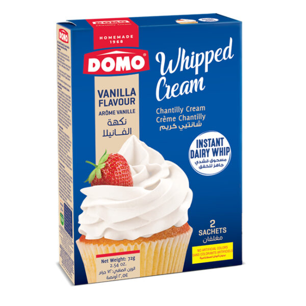Crème chantilly à saveur de vanille - 2 sachets