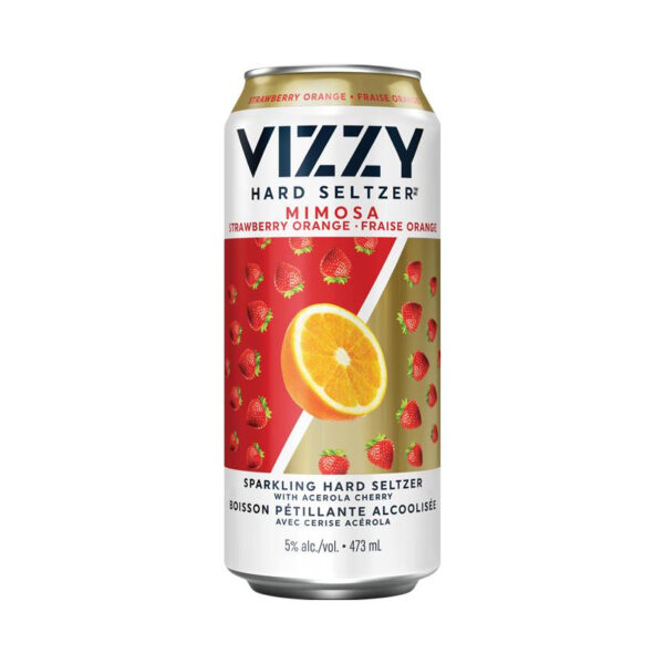 Boisson de malt alcoolisée à saveur de mimosa fraise et orange - 473mL
