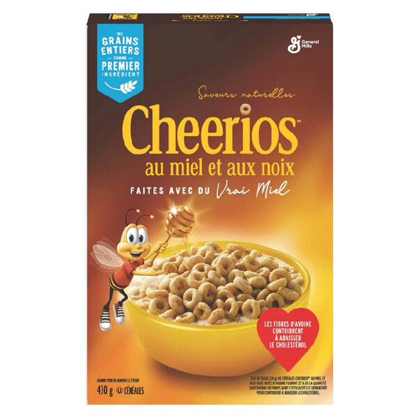 Céréales d'avoine au miel et aux noix, Cheerios - 430g