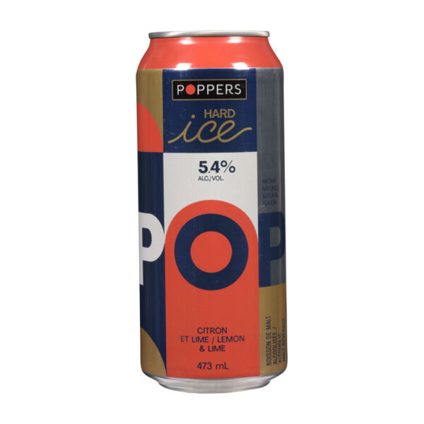 Boisson de malt alcoolisée au citron et lime, Hard Ice - 473mL