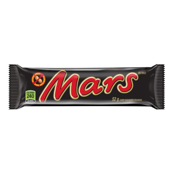 Barre de chocolat au nougat, Mars - 52g