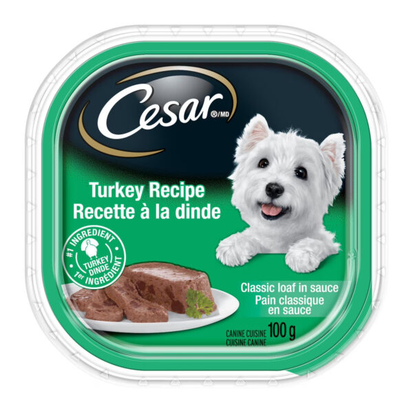 Pâté pour petits chiens à saveur de dinde en sauce - 100g