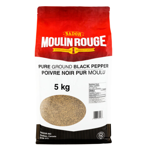 Poivre noir pur moulu - 5kg