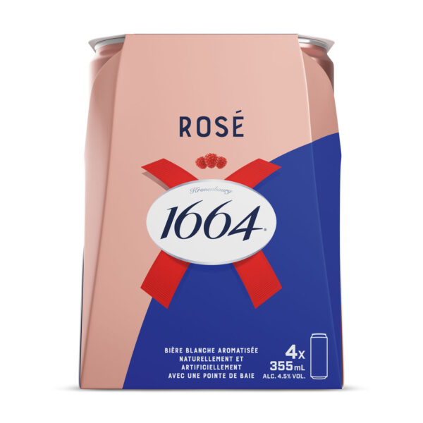Bière blanche française avec une pointe de baies, Rosé - 4x355mL