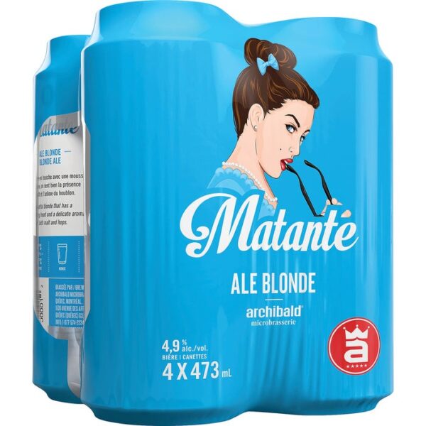 Bière blonde de type Ale, La matante - 4x473mL